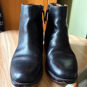 Franco Sarto Black Leather Ankle Boots